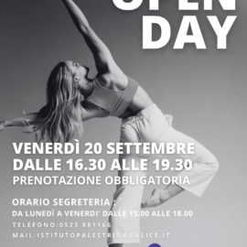 CALENDARIO OPEN DAY  2024-2025 ACCADEMIA DI DANZA